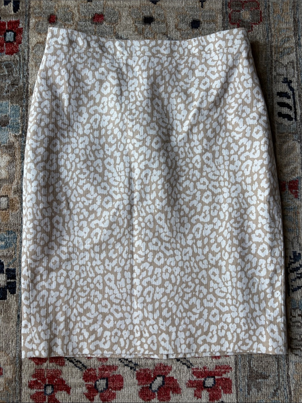 J. Crew Leopard Animal-Print Pencil Skirt Sz 2